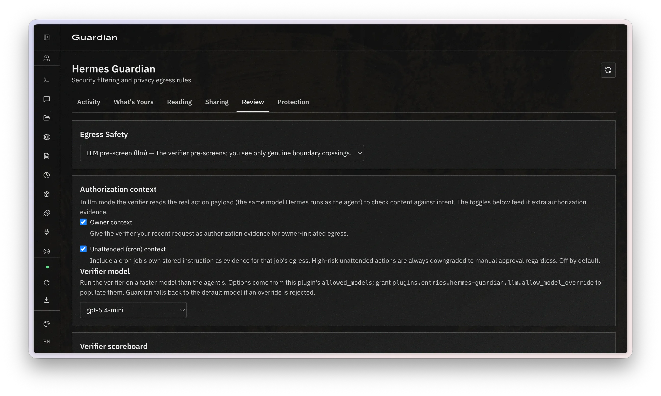 Guardian Dashboard