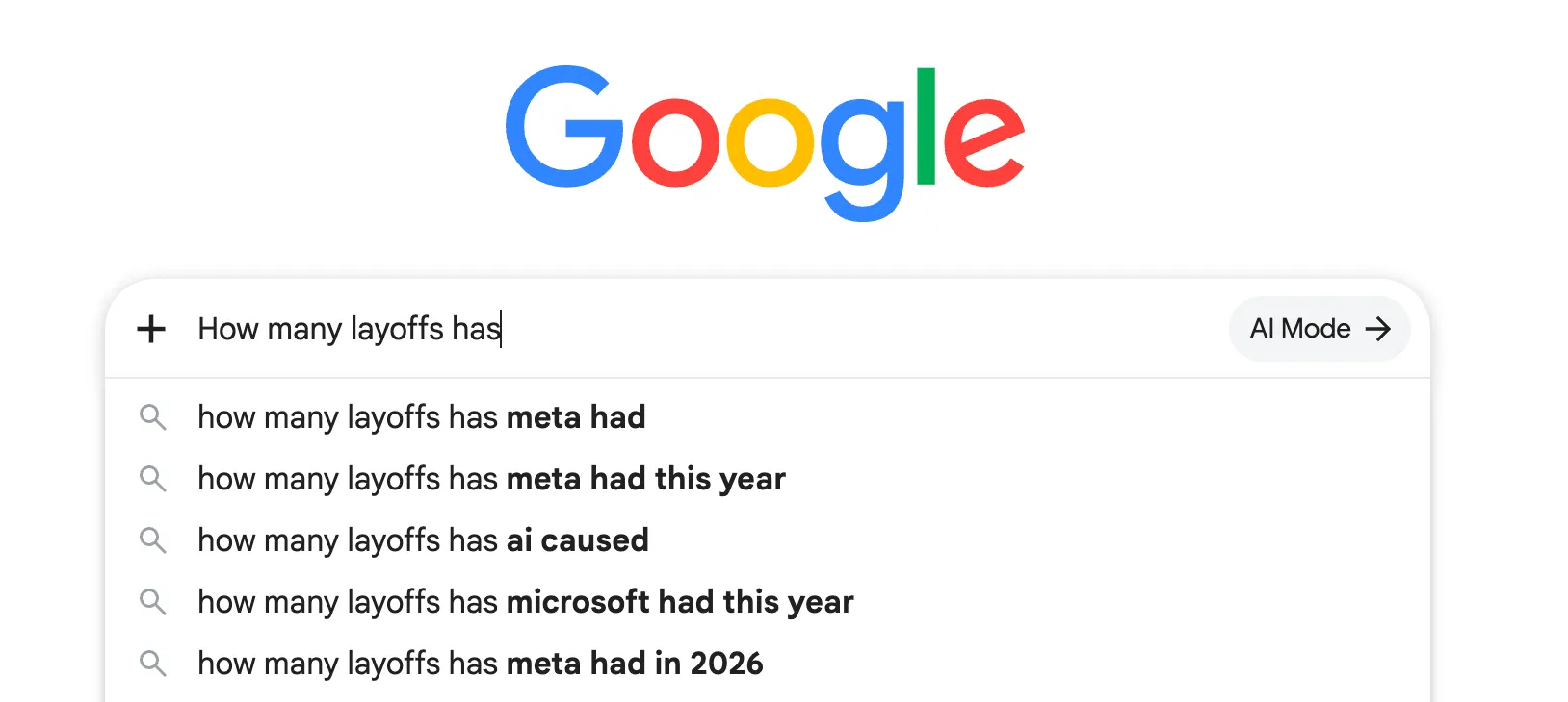 Google search suggestions